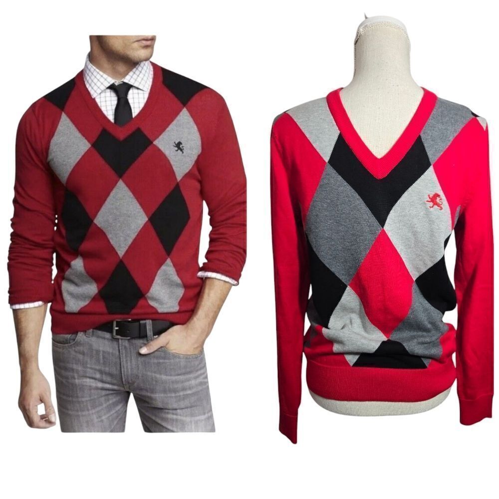 Men's Express v neck knit sweater sz XS